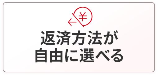 返済方法が自由に選べる